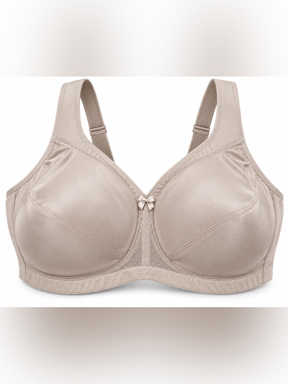 Glamorise 50D Bra White Magic Lift Active Support Wireless 1005 Back Closure